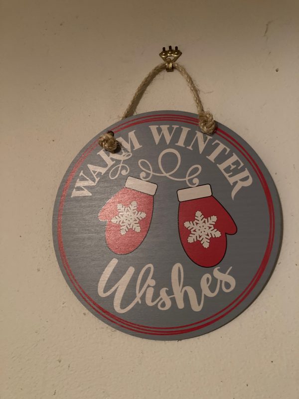 Winter Hanging Sign (Warm Winter Wishes)